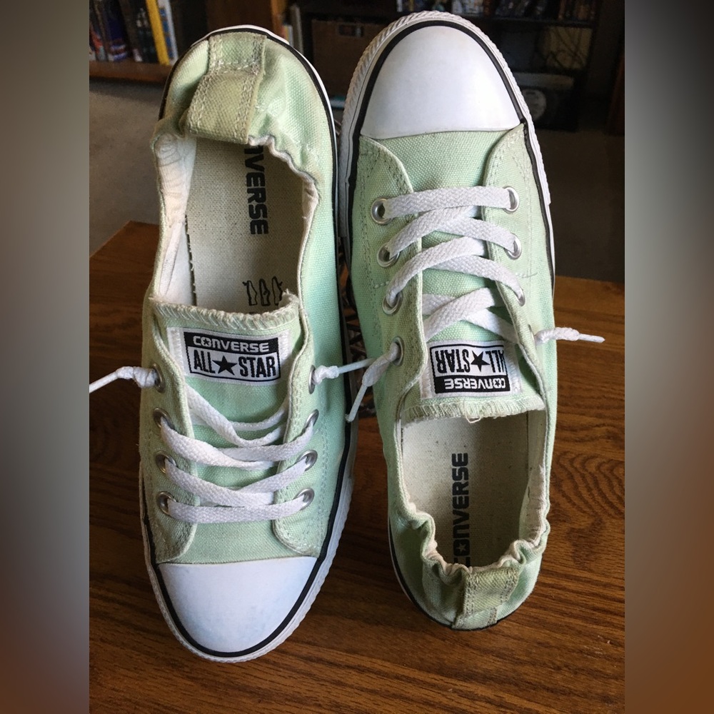 Mint slip on Converse